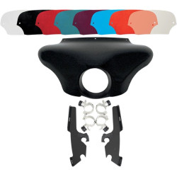 PartzBiz HD DS23300085|DS23210222|& Windshield - Memphis Shades Batwing Fairing สีดำ Trigger Lock Mount Shield Vulcan Custom | MEM7151 และ MEB8982