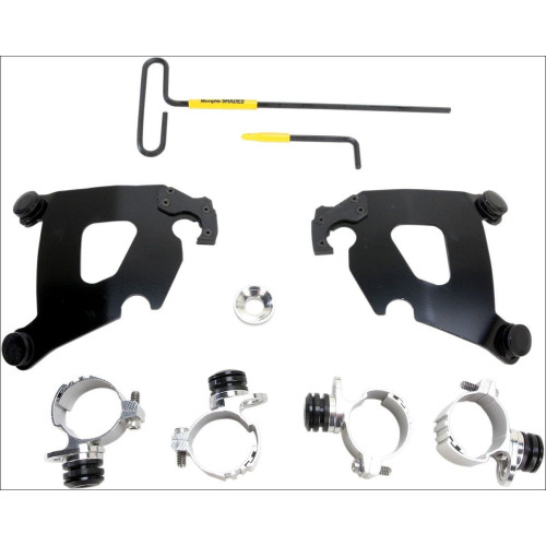 PartzBiz HD: 4409692-Memphis Shades Black Trigger-Lock Mount Cafe Fairing Harley Sportster XL 883L | MEB2003