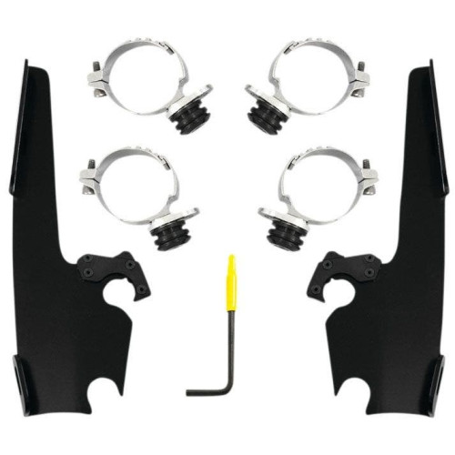 PartzBiz HD: 4409653-Memphis Shades Fats Slim Windshield Trigger-Lock Mount Kit Harley Roadster 16-20 PartzBiz HD: 4409653-Memphis Shades Fats Slim Windshield Trigger-Lock Mount Kit Harley Roadster 16-20