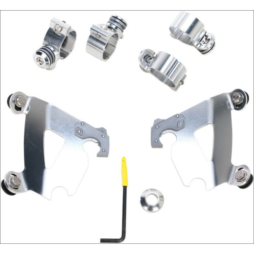 PartzBiz HD: 4409568-Memphis Shades Polished Trigger-Lock Mount Cafe Fairing Harley Sportster XL 883N | MEK1995