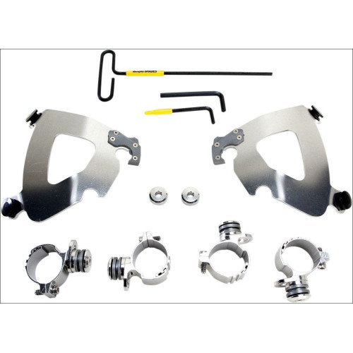PartzBiz HD: 4409573-Memphis Shades Polished Trigger-Lock Mount Gauntlet Fairing Harley 1200C 11-15 | MEK2006