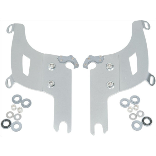 PartzBiz HD: 4409575-Memphis Shades Polished Trigger Lock Mounting Kits Bullet Fairing Harley FLHR | MEK1939