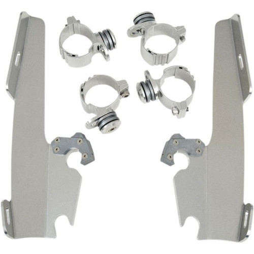PartzBiz HD: 4409577-Memphis Shades Polished Trigger Lock Mounting Kits Batwing Fairing Harley FXD XL | MEM8967