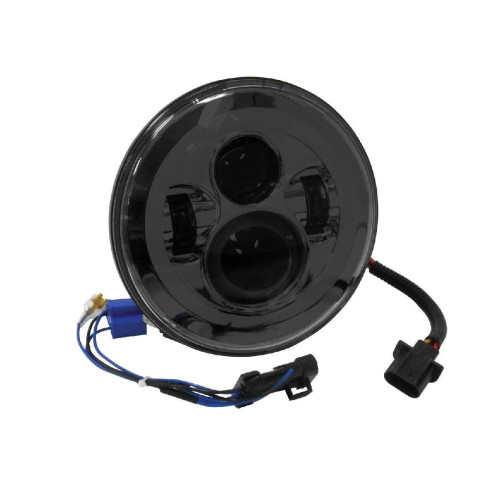 PartzBiz HD: 4409345-Mid USA 11005 Black 7" Bright White LED Headlight 94-19 Harley Davidson Softail Touring head light lamp 7 inch round custom chopper bagger bike jeep wrangler TJ LJ JK JL lighting upgrade replacement PartzBiz HD: 4409345-Mid USA 11005 Black 7" Bright White LED Headlight 94-19 Harley Davidson Softail Touring head light lamp 7 inch round custom chopper bagger bike jeep wrangler TJ LJ JK JL lighting upgrade replacement