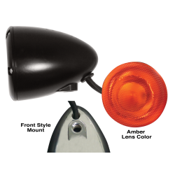 PartzBiz HD MU11293 - Mid USA 11293 JTK 3 Inch Bullet Style Amber LED Turn Signal Universal Harley 12V | 11293