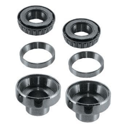 PartzBiz HD: 4409213-Mid USA 36621 Chrome Plated Steel Head Cups & Bearing Kit Harley Big Twin Custom