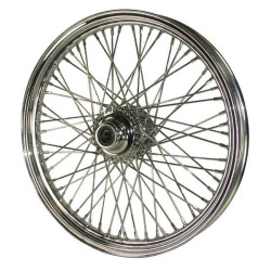 PartzBiz HD MU51660 - ล้อ Mid USA 51660 60 ก้านพร้อมดุม Billet Harley Wide Glide 73-84 Davidson Softail FXST Dyna FXD Rim Custom Upgrade Replacement Best New Vintage Classic Chopper Bike Motorcyle
