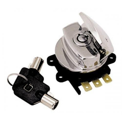 PartzBiz HD MU15010 - Mid USA Chrome Ignition Switch w/ Round Key Harley Softail; Dyna & Road King PartzBiz HD MU15010 - Mid USA Chrome Ignition Switch w/ Round Key Harley Softail; Dyna & Road King