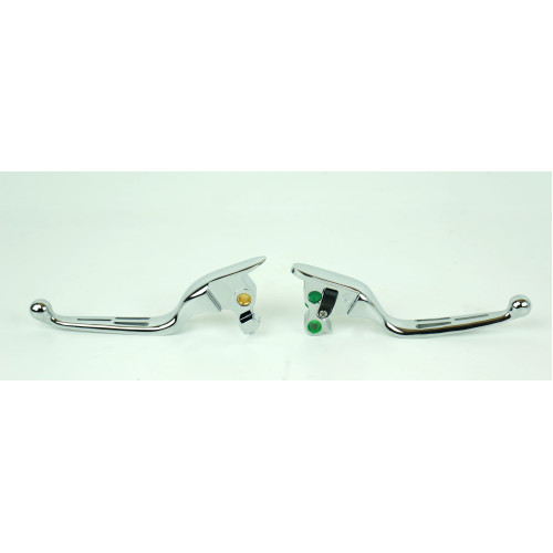 PartzBiz HD: 4409092-Mid USA Chrome Slotted Shift Levers 2015-2017 Softail w/ Cable Clutch Repl. 36700104