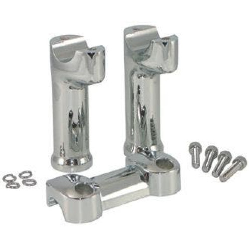 PartzBiz HD: 4409064-Mid USA V Factor 41058 Chrome 5" Risers for 1 1/4" Bars FXDF 08+ Custom 59783-08 56898-08 DYNA FAT BOB BEST FOR PERFORMANCE THRASHIN stunt