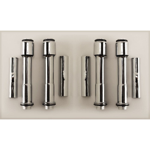 PartzBiz HD: 4409073-MidWest 91-980 Ultima Chrome Push Rod Tube Cover Kit Harley Davidson EVO 84-99 Sportster Engine Bezel Accent Upgrade Replacement Custom Chopper Bike ที่ดีที่สุด