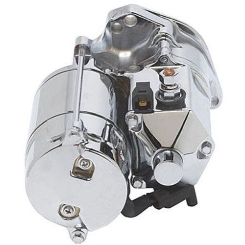 PartzBiz HD: 4409035-ฝาครอบโซลินอยด์ Mid West Ultima Chrome พร้อมปุ่มสตาร์ท Harley Big Twin '91-Up