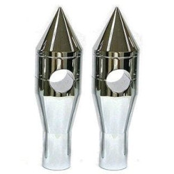PartzBiz HD MW34-133 - MidWest 34-133 Chrome Aluminium 2 ” Pointed 1 ” Risers แฮนด์ Harley Universal สุดยอดใหม่คัสตอมชอปเปอร์ bagger dresser มอเตอร์ไซค์อัพเกรดทดแทน