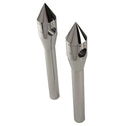 PartzBiz HD MW34-159 - MidWest 34-159 Chrome Aluminium 10 ” Pointed 1 ” แฮนด์ยก Harley Universal มอเตอร์ไซค์แต่งชอปเปอร์แบ็กเกอร์แต่งใหม่ที่ดีที่สุด อัปเกรดรถจักรยานยนต์