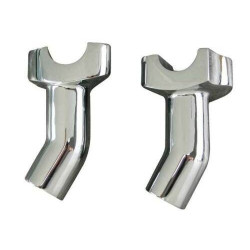 PartzBiz HD MW34-167 - MidWest 34-167 Chrome Aluminium 3.5 ” สูง 1 ” ไรเซอร์แฮนด์ Harley Universal มอเตอร์ไซค์แต่งชอปเปอร์แบ็กเกอร์รุ่นใหม่ที่ดีที่สุด อัปเกรดอะไหล่รถจักรยานยนต์