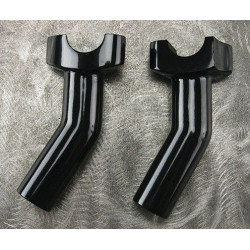 PartzBiz HD MW34-173 - MidWest 34-173 อะลูมิเนียมสีดำ 4.5 ” สูง 1 ” ไรเซอร์แฮนด์ Harley Universal มอเตอร์ไซค์แต่งชอปเปอร์แบ็กเกอร์แต่งใหม่ที่ดีที่สุด อัปเกรดรถจักรยานยนต์