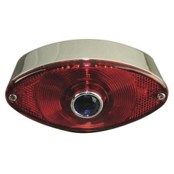 PartzBiz HD MW8-136 - MidWest 8-136 Chrome / Red Cat Eye Motorcycle Brake Tail Light Blue Dot Harley PartzBiz HD MW8-136 - MidWest 8-136 Chrome / Red Cat Eye Motorcycle Brake Tail Light Blue Dot Harley