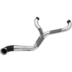 PartzBiz HD DS18002133 - NB-MB-CH Misfit Trask TM-5720CH Chrome NB Nasty Bastard 2-1 ไอเสีย 17-19 Harley Touring bagger Dresser Milwaukee แปด M8 8