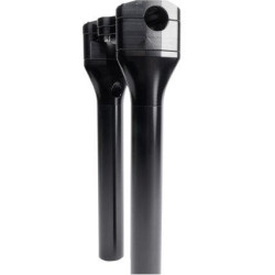 PartzBiz HD DS06020951 - MJK Performance P-4526 อะโนไดซ์สีดำ ไรเซอร์ 12 ” สำหรับแฮนด์ 1 ” Harley | พี-4526