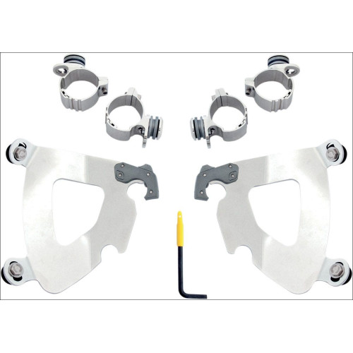 PartzBiz HD: 4408886-Memphis Shades Polished Trigger-Lock Mount Gauntlet Fairing Harley XL 48 1200X | MEK1984
