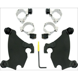 PartzBiz HD DS23200105 - Memphis Shades Black Trigger-Lock Mount Gauntlet Fairing สำหรับ Harley XL 883C 1200C | เม.ย.1981