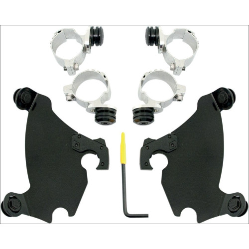 PartzBiz HD: 4408845-Memphis Shades Black Trigger-Lock Mount Gauntlet Fairing Harley XL 883C 1200C | MEB1981