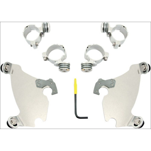 PartzBiz HD: 4408846-Memphis Shades Polished Trigger-Lock Mount Gauntlet Fairing Harley XL 883C 1200C | MEK1981