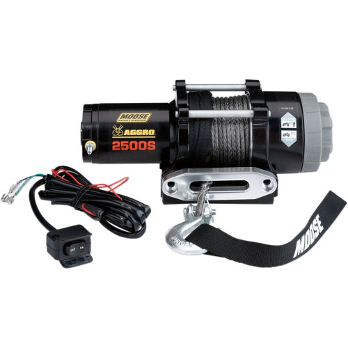 PartzBiz HD: 4408852-Moose 2500 LB Aggro 4 Wheeler ATV 2500S Winch Synthetic Rope w/ Dash Switch 104307 PartzBiz HD: 4408852-Moose 2500 LB Aggro 4 Wheeler ATV 2500S Winch Synthetic Rope w/ Dash Switch 104307