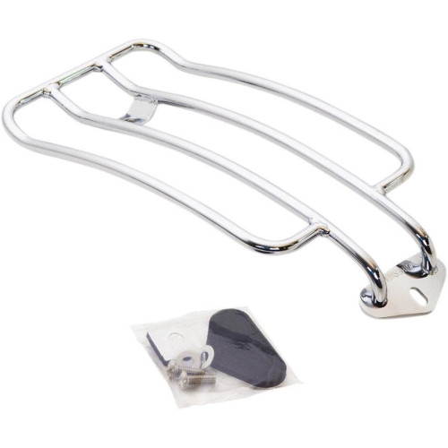 PartzBiz HD: 4408829-Motherwell Chrome 6" Solo Luggage Rack Harley Softail Slim Blackline 11-15 | MWL-151C
