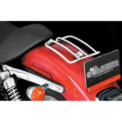 PartzBiz HD MWL-216-CH - Motherwell Chrome 11" x 6" Solo Luggage Rack Harley Sportster XL 04-15 | MWL-210-04