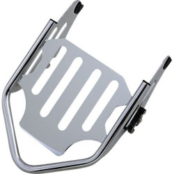 PartzBiz HD MWL-457-CH - Motherwell Chrome Quick Detachable 2-Up Luggage Rack Harley Touring 09-Up