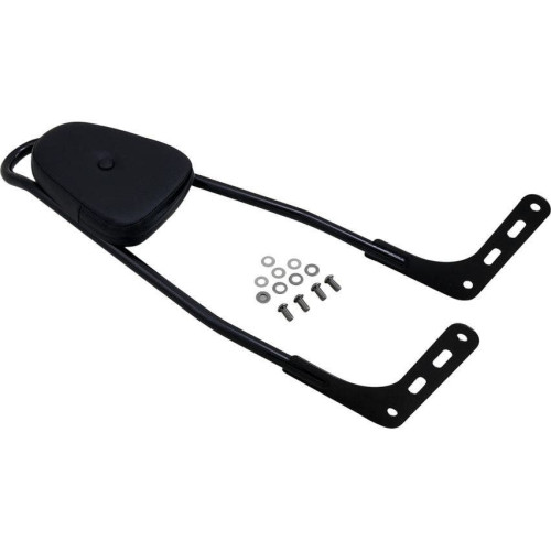 PartzBiz HD: 4408804-Motherwell Gloss Black Classic 25-1/2" Tall Sissy Bar w/ Pad for 18-Up Harley M8 Softail best new upgrade custom chopper bobber