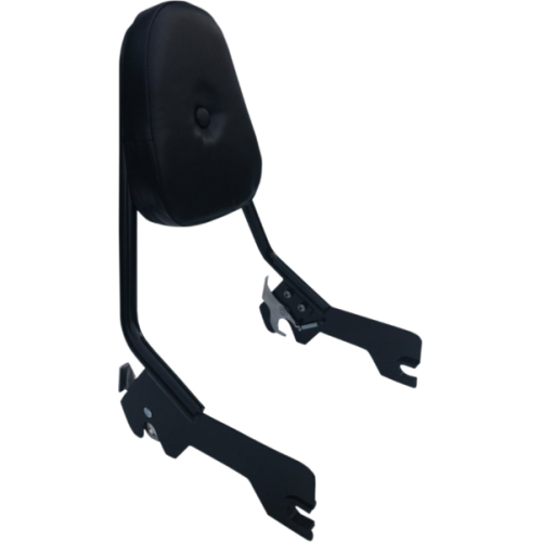 PartzBiz HD: 4408806-Motherwell Matte Black Quick Release Backrest Sissy Bar Harley M8 Softail 18-Up luggage bag cargo carrier Milwaukee Eight Softail DELUXE FLDE FLHC FLSL FXBB heritage slim fat bob boy 