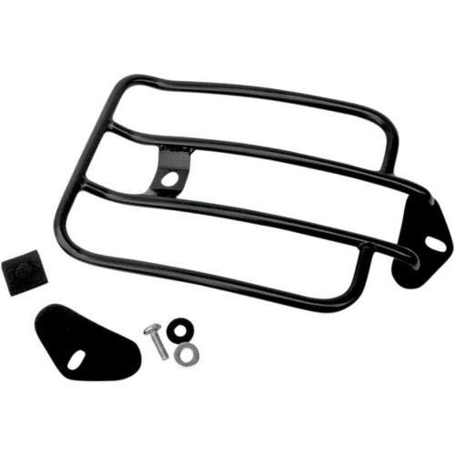 PartzBiz HD: 4408809-Motherwell Matte Black 11" x 6" Solo Luggage Rack Harley Sportster XL 04-15 | MWL-216B