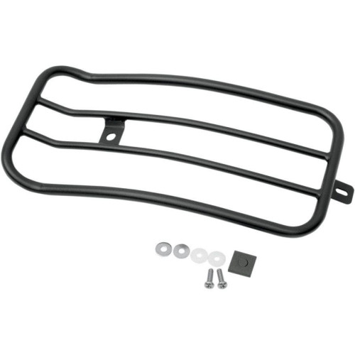 PartzBiz HD: 4408810-Motherwell Black 11" x 7" Solo Luggage Rack Harley 06-15 Dyna FXD FXDB | MWL-530B