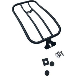 PartzBiz HD MWL-151-18-MB - Motherwell Matte Black 12" x 7" Solo Luggage Rack Harley M8 Softail FLSL 18-Up 1510-0412 15100412