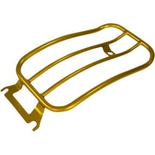 PartzBiz HD: 4408786-Motherwell Primary Series 7" Solo Luggage Rack Gold Steel Harley FLH/T 08-20 1510-0849 15100849 MWL-430-GOLD