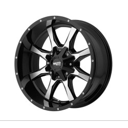 PartzBiz HD MMW-MO97078054340 - Moto โลหะ MO970 สีดำเงา Machined Face 17X8 5X4.5/5X5 + 40 มม.ขอบล้อ Offset Jeep Wrangler YJ TJ JK JL JT Grand Cherokee ZJ WJ WK WK2 Cherokee XJ Liberty Commander Patriot ล้อขอบอัพเกรด 5x114.3 5x127 5 Lug Offroad 4x4