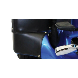 PartzBiz HD DS14140012 - Motor Trike Black Leather Trax Bras For Trax Running Boards Harley Tri-Glidef FLHTCUTG | MTBY-0171