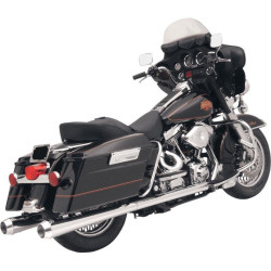 PartzBiz HD DS18010184 - Bassani Chrome Megaphone Polished 4" Slip-On Mufflers 2.25" Baffle Harley 95-16 | FLH-517 PartzBiz HD DS18010184 - Bassani Chrome Megaphone Polished 4" Slip-On Mufflers 2.25" Baffle Harley 95-16 | FLH-517