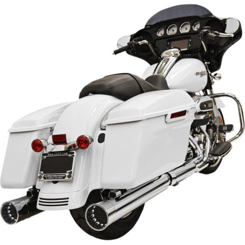 PartzBiz HD: 4408712-Bassani DNT Deep N Throaty All Chrome Tip 4" Slip On Mufflers Straight 2017 | 1F72DNT6