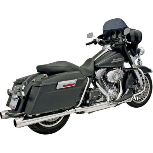 PartzBiz HD: 4408680-Bassani Chrome Megaphone Polished 4" Slip-On Mufflers 2.5" Performance Baffle | FLH-517L PartzBiz HD: 4408680-Bassani Chrome Megaphone Polished 4" Slip-On Mufflers 2.5" Performance Baffle | FLH-517L