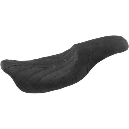 PartzBiz HD: 4408665-Mustang 74112 Black Gravity Stitched Revere Journey 2-Up Seat Harley FLH/T 08-Up