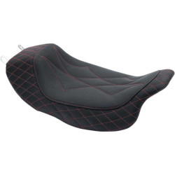 PartzBiz HD MD75130AB - Mustang 75130AB สีดำ/แดง Diamond Stitch Revere Journey Solo Seat Harley Touring 08-Up PartzBiz HD MD75130AB - Mustang 75130AB สีดำ/แดง Diamond Stitch Revere Journey Solo Seat Harley Touring 08-Up