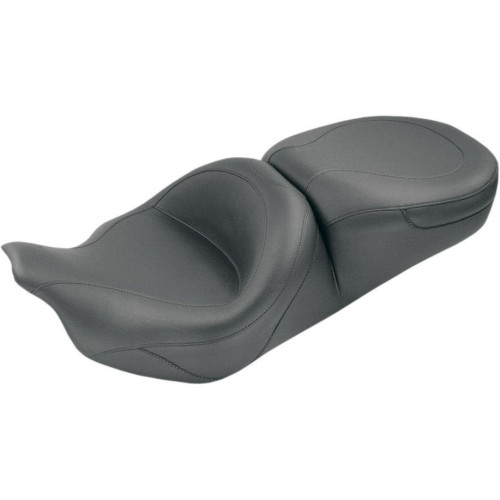 PartzBiz HD: 4408620-Mustang 489071 Black Smooth Style No Studs One Piece Ultra 08-23 Harley FLH/T 0801-0456 08010456 489071