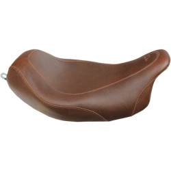 PartzBiz HD MD76720 - เบาะเดี่ยว Mustang Smooth Brown Wide Low Tripper สำหรับ Harley Touring 08-17 | 76720