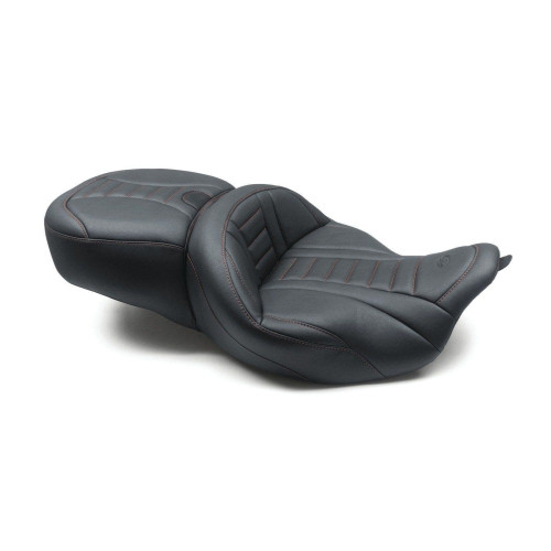 PartzBiz HD: 4408575-Mustang 79006AB American Beauty Deluxe Cushion Seat W/O Heat for 08-21 Harley FLH/T PartzBiz HD: 4408575-Mustang 79006AB American Beauty Deluxe Cushion Seat W/O Heat for 08-21 Harley FLH/T