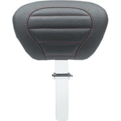 PartzBiz HD MD79012AB - Mustang 79012AB Deluxe Touring Driver Seat พนักพิงโพสต์ & Pad Harley FLH 08-21