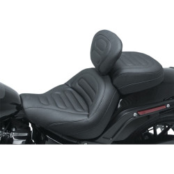 PartzBiz HD MD79334 - Mustang 79334 Black Max Profile Solo Touring Seat 18-23 Harley Softail Fat Bob FXFB 0802-1059 08021059 486556