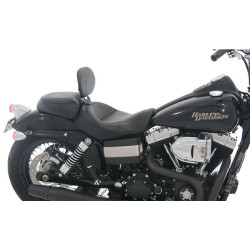 PartzBiz HD MD79359 - เบาะหลังแบบฝังกว้าง Mustang Black Vintage สำหรับ Harley Dyna FXD 06-17 | 79359